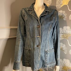 St Johns Bay stretch denim jacket blazer M